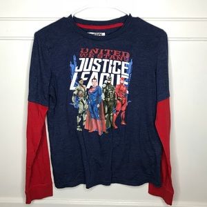 Boys Justice League Long sleeve shirt  XL 14/16